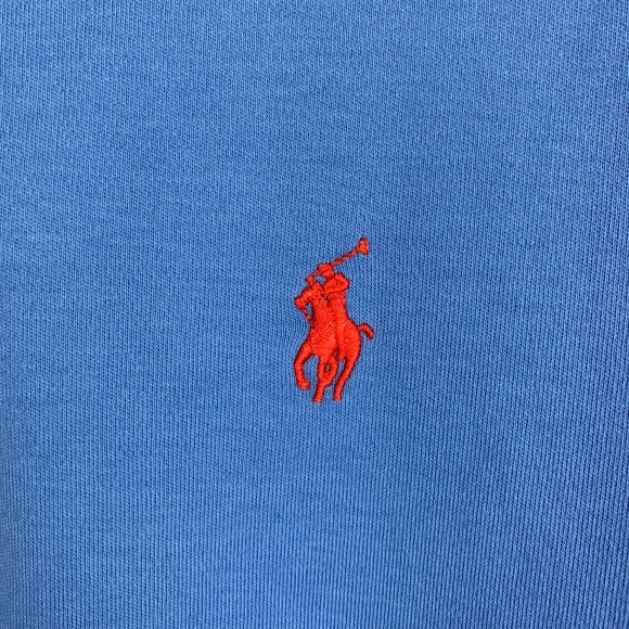POLO RALPH LAUREN — Men's Blue Logo Polo Shirt L - Picture 4 of 8